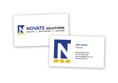 Corporate Design | Business Card | Novate Solutions | West Sacramento